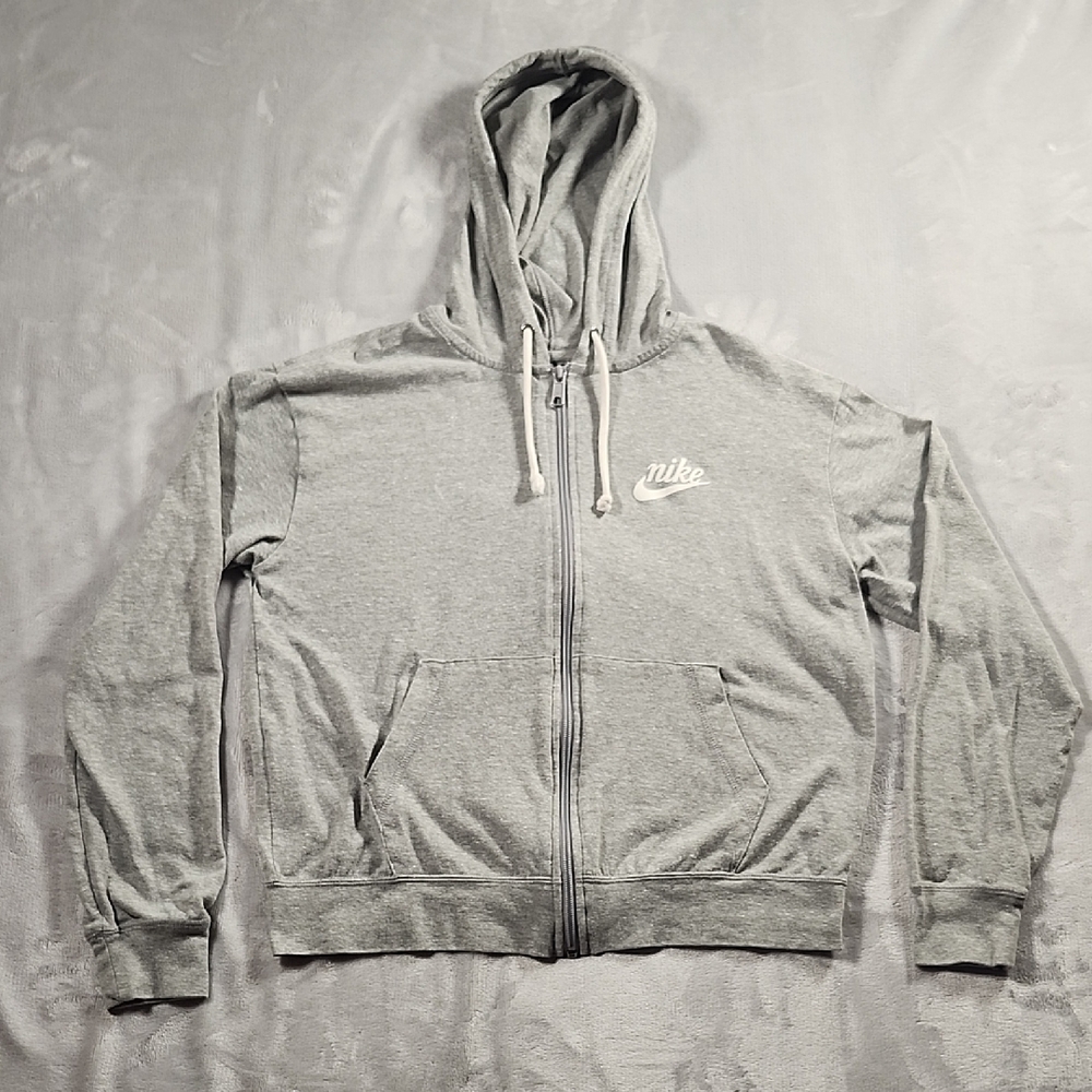 Nike Gray Zip-Up Hoodie